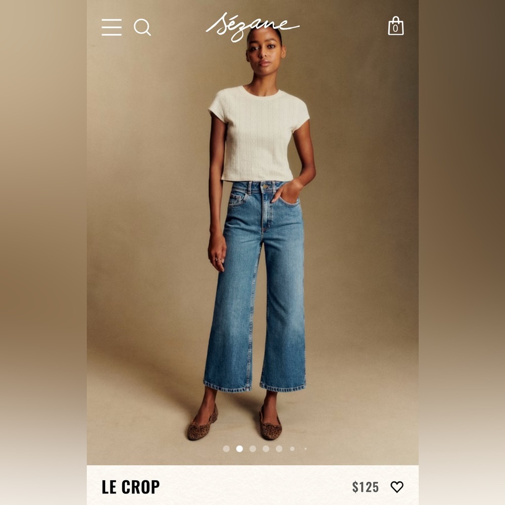 Sézane Denim Le Crop